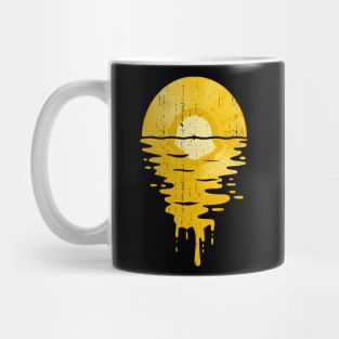 Cool Music Vinyl Record Vintage Retro Yellow Mug